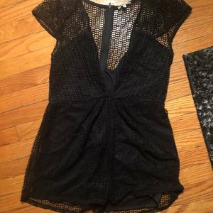 Charlotte Russe black mesh romper
